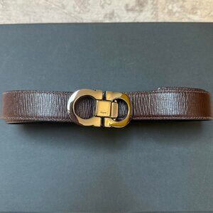 Men's Salvatore Ferragamo Reversible Leather Belt – Black/Brown, Size 31